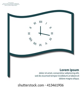 Vector Clock Icon. Vector illustration