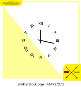 Vector Clock Icon. Vector illustration