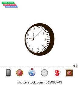 Vector Clock Icon. Vector illustration