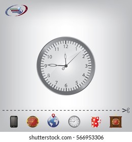 Vector Clock Icon. Vector illustration