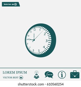 Vector Clock Icon. Vector illustration