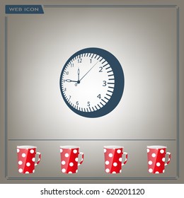 Vector Clock Icon. Vector illustration
