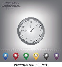Vector Clock Icon. Vector illustration