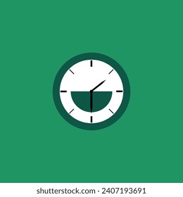 Vector clock icon. Schedule, appointment, important date concept. Modern flat design illustration. Design template closeup in vector. 