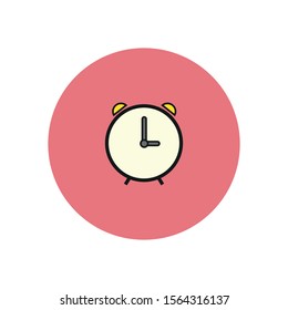 vector clock icon with simple shapes
