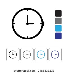 Icono de reloj de Vector. Hora, alarma, fecha límite de Ilustración vectorial. paquete de iconos coloridos.