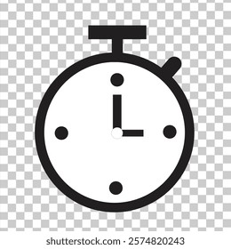 Vector clock icon. Vector of time icons. Symbol clock icon, round alarm clock, to remember the importance of time.