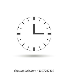 Vector clock icon. Time, second, minute symbol. For design, advertising banner