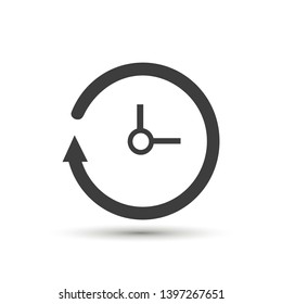 Vector clock icon. Time, second, minute symbol. For design, advertising banner