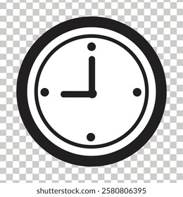 Vector clock icon. Time vector icon. Wall clock icon, round wall clock, to remember the importance of time.