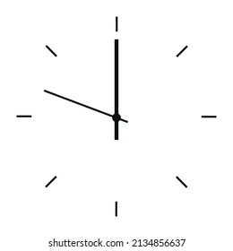 Vector clock icon for web and print.