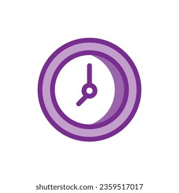 Vector clock vector icon white background vector illustration.