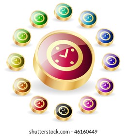 Vector clock icons. Vector set.