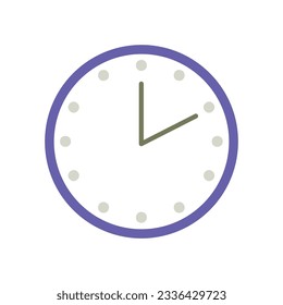 Ilustración vectorial de reloj vectorial sobre fondo blanco.