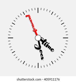 Vector of clock with the inscription, clock symbol or icon, clock logo, clock illustration