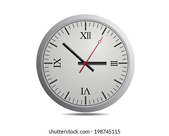 Vector Clock Isolate On White background