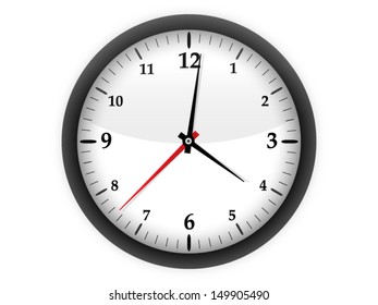 Vector Clock Isolated On White Background Stock Vector (Royalty Free ...