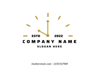 Vector clock logo combination. timer symbol or icon. Unique watch logotype design .
