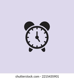 Vector Clock Schedule Logo Icon. Vector Graphics Of Alarm Clock Schedule, Simple Elegant Flat Style.