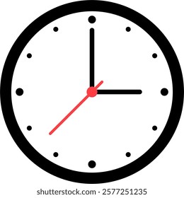 vector of a clock. time, hour, minute, second, symbol, icon