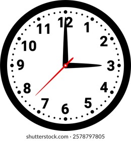 vector of a clock. time, hour, minute, second, symbol, icon