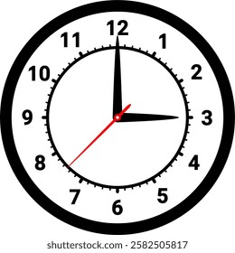 vector of a clock. time, hour, minute, second, symbol, icon