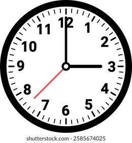 vector of a clock. time, hour, minute, second, symbol, icon