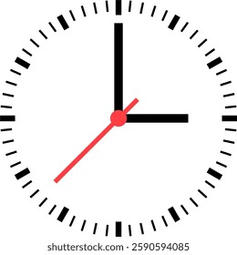 vector of a clock. time, hour, minute, second, symbol, icon