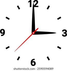 vector of a clock. time, hour, minute, second, symbol, icon