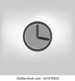 vector clock, timer icon illustration on background
