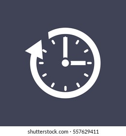 Vector clock update icon.