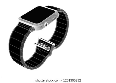 Vector Clock Watch Black with Pink