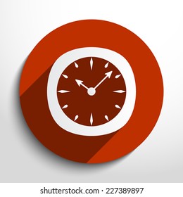 Vector clock web icon. Eps 10.