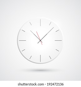 Vector clock, white design