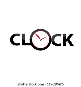 vector clocks Icon. black clock.