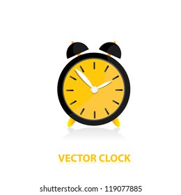 vector clocks Icon. orange alarm clock.