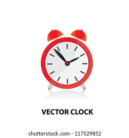 vector clocks Icon. red alarm clock.