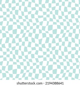 Vector clockwork chessboard background in hippie style. Psychedelic retro design from the 60s 70s.