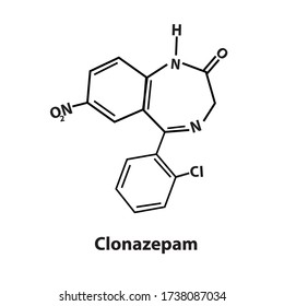 Vector of Clonazepam chemical structure