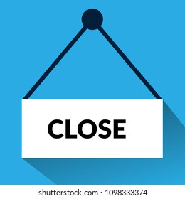 Vector close door sign.Designed for banks, offices