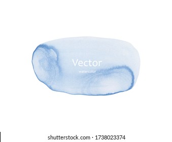 Vector schließen Aquarellblau-Form, spritzen. Textur, Vorlage für Design, Substrat für Text. isoliert.