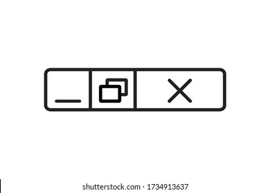 Vector close web window design. Computer button illustration concept.