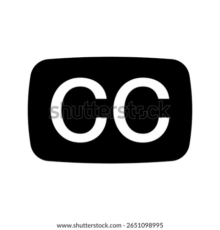 Vector Closed Caption Subtitle Icon