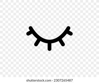 Vector closed eye icon for app, website, button, etc. Vector illustration. EPS10