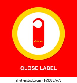 vector closed label. shop store, retail banner
