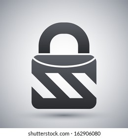 Vector closed padlock icon