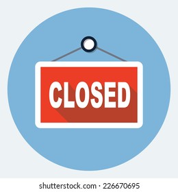 Vector closed sign