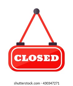Vector closed sign.