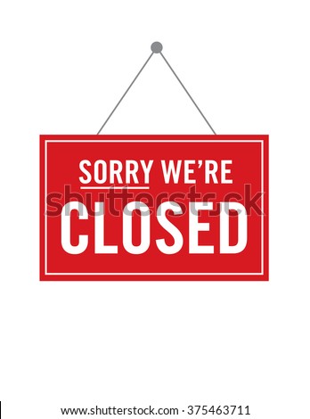 Vector Closed Store Sign