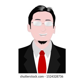 vector Closeup businessman or executive use jazz and tie